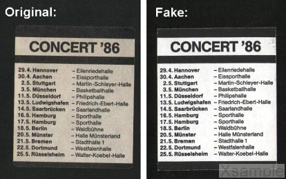 Vergleich Toursticker