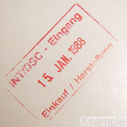 Coverdetail: Eingangsstempel