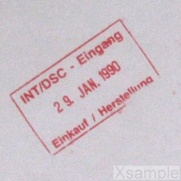Eingangsstempel Intercord