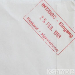 Detail Innersleeve: Eingangsstempel