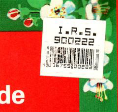 Detailbild | Rückseite 7inch mit I.R.S-Sticker | Bild 3