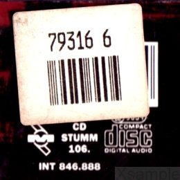 Sticker mit Kat.Nr. 79316 6 über Barcode der INT 846.888 Sticker mit Kat.Nr. 79316 6 über Barcode der INT 846.888