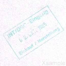 Bild vom Eingangsstempel